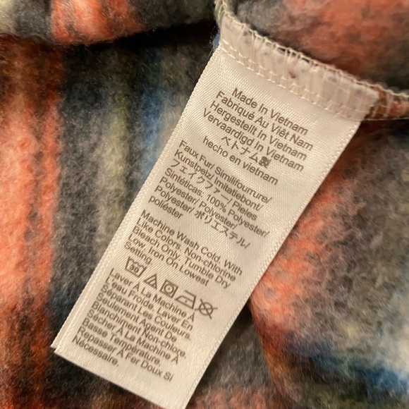 J. Crew Red Plaid Long Sleeve Mock Neck Quarter Zip Fleece Sweater Top Size S - Picture 12 of 12